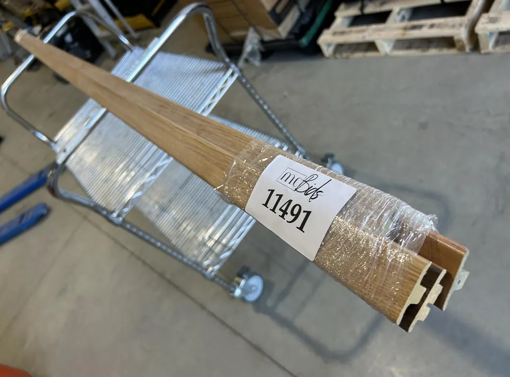 (4) Pieces 94" Brown Wood Molding