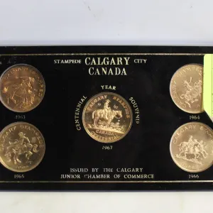 CALGARY STAMPEDE COIN SET 1963-67