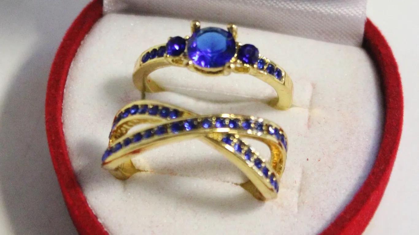 NEW 2PCS/SET RING SET SZ8