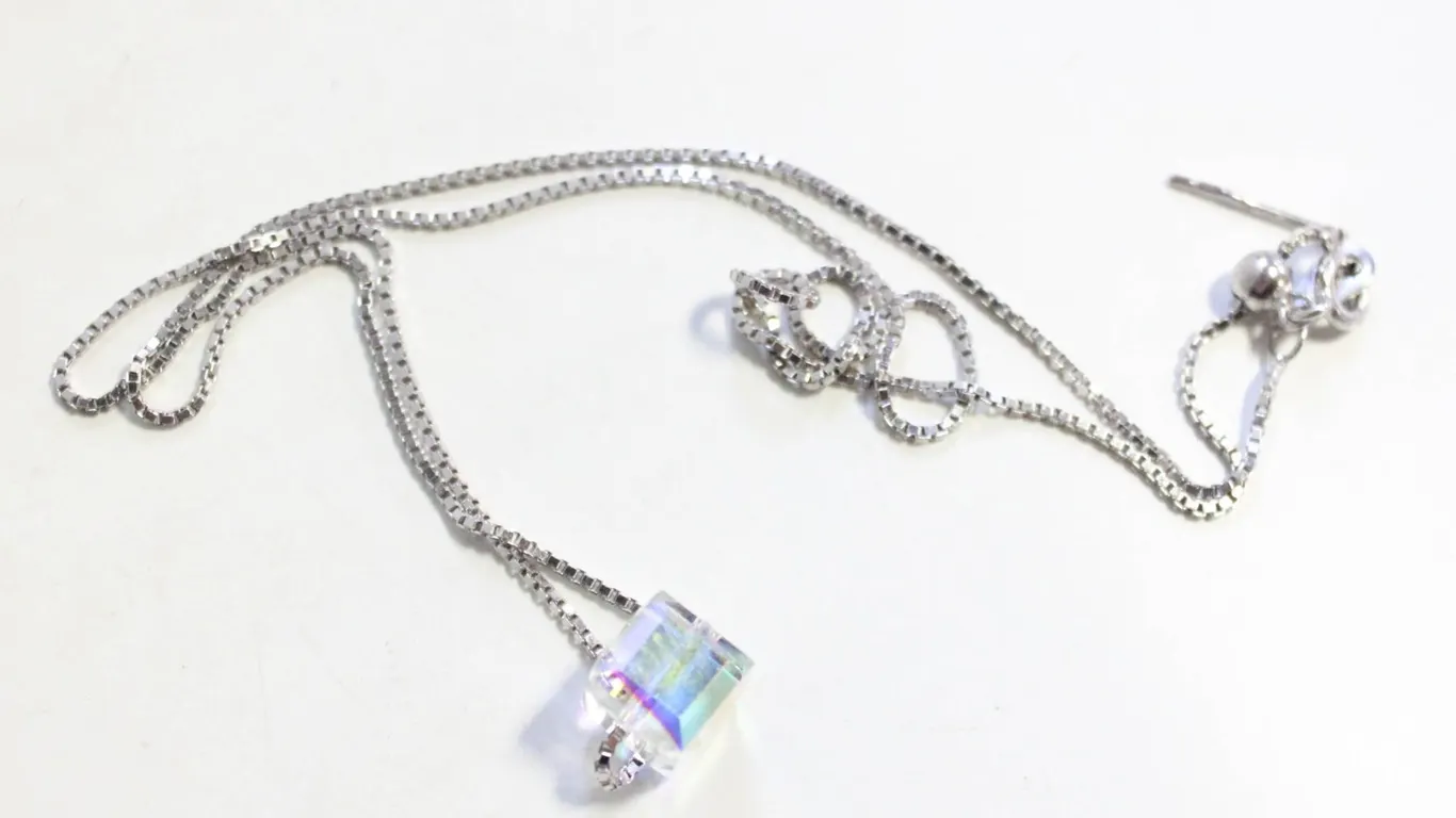 NEW 925 STERLING SILVER 7.8MM CRYSTAL