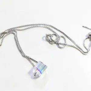 NEW 925 STERLING SILVER 7.8MM CRYSTAL