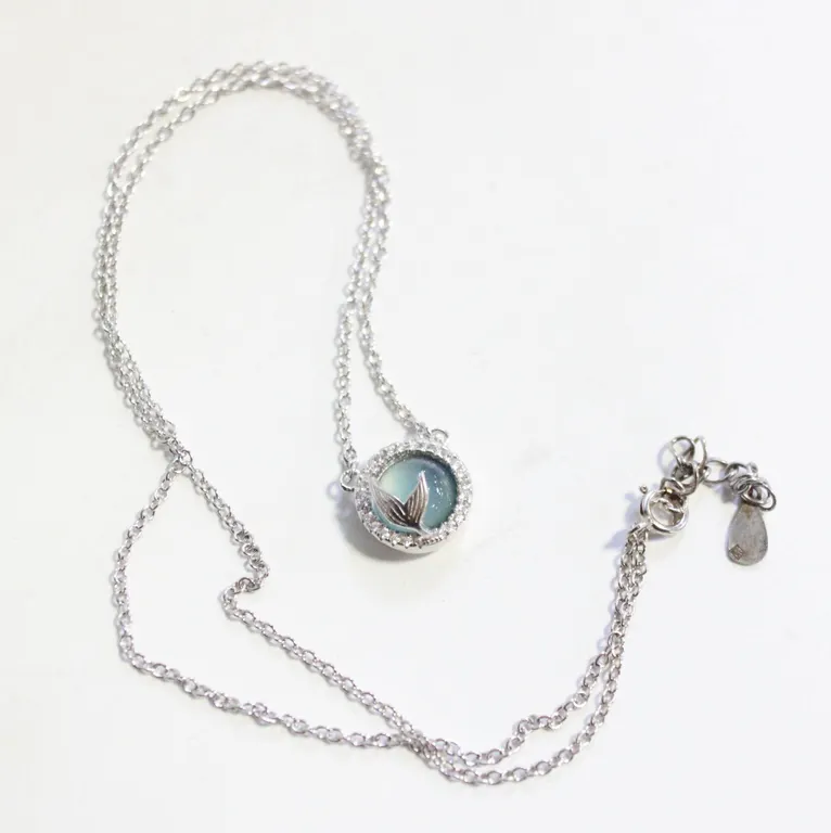 NEW 925 STERLING SILVER MERMAID'S TAIL BLUE