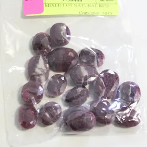 325CT MIXED LOT NATURAL RED RUBY