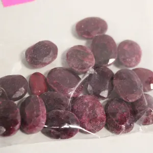 325CT MIXED LOT NATURAL RED RUBY