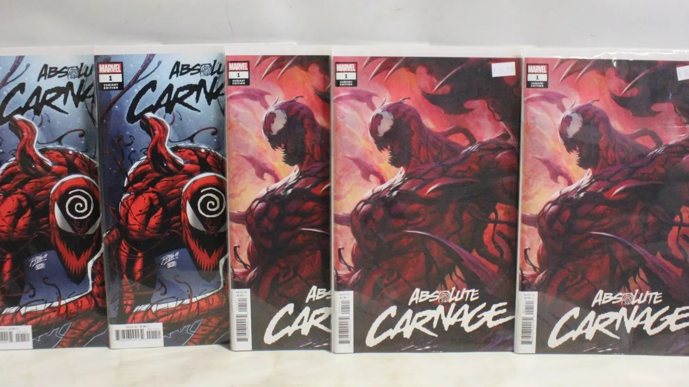 5 ABSOLUTE CARNAGE NUMBER 1 VARIANTS