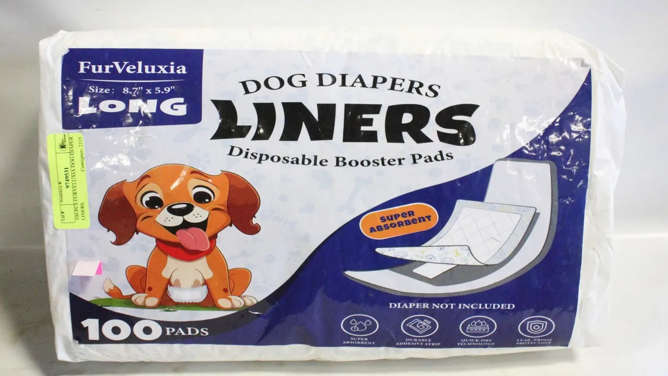 100 PCS FURVELUXIA DOG DIAPER LINERS