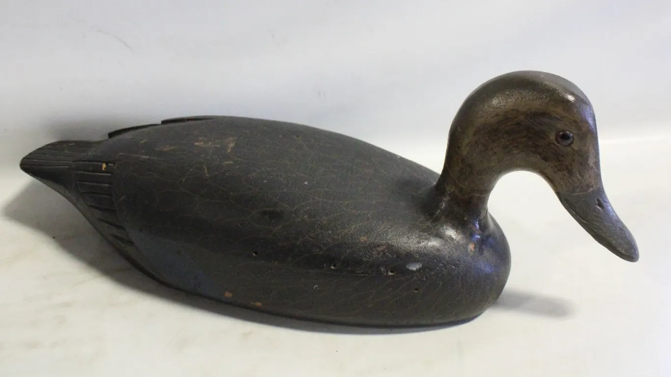 ANTIQUE QUEBEC BLACK WOOD DUCK