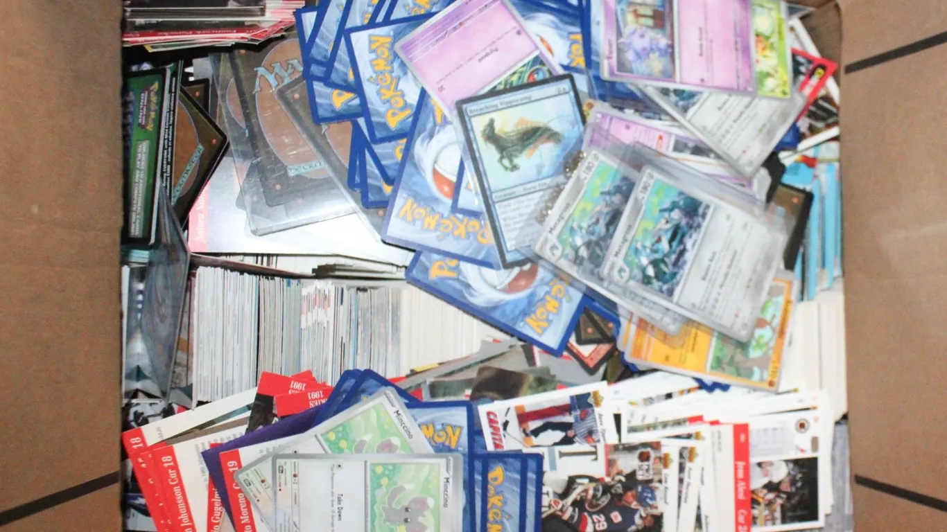 LARGE BOX MISC CARDS, WITH POKEMON &