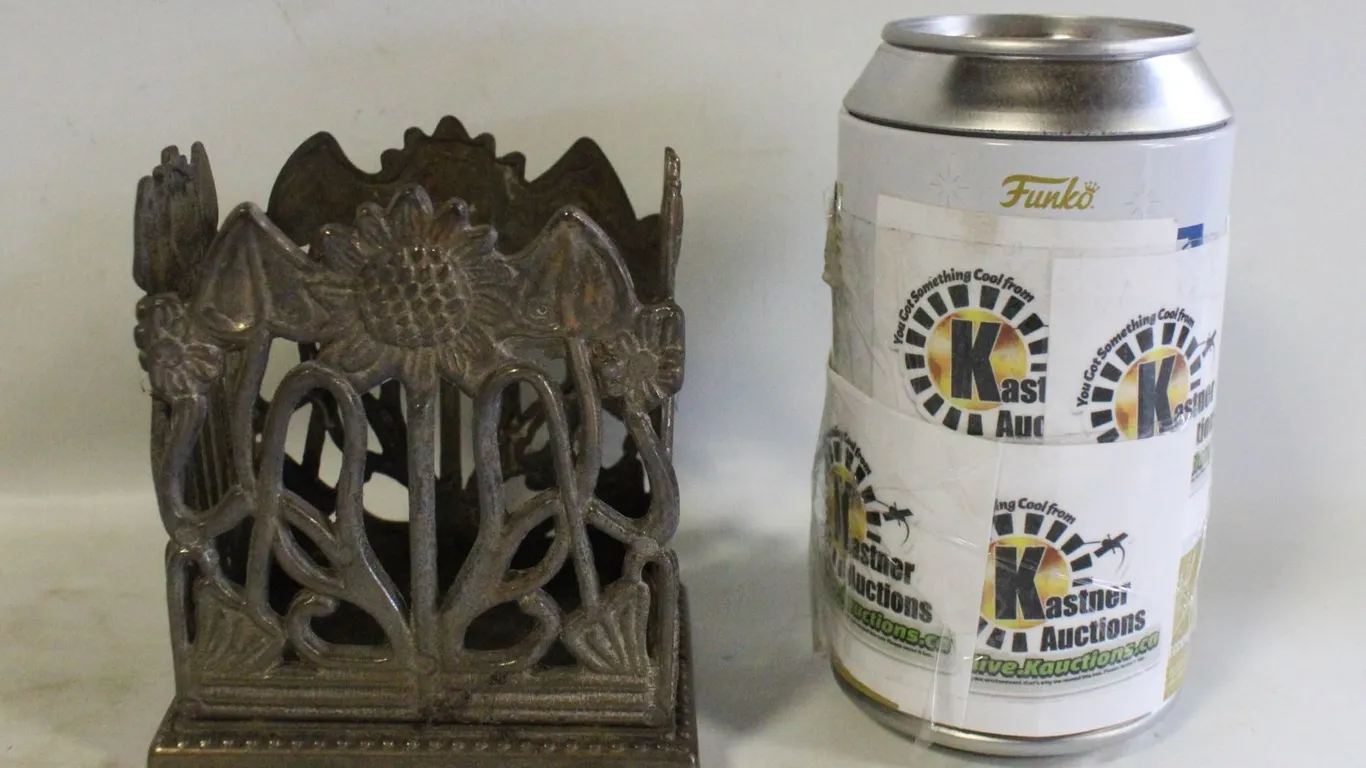 ART NOUVEAU BRASS NAPKIN HOLDER