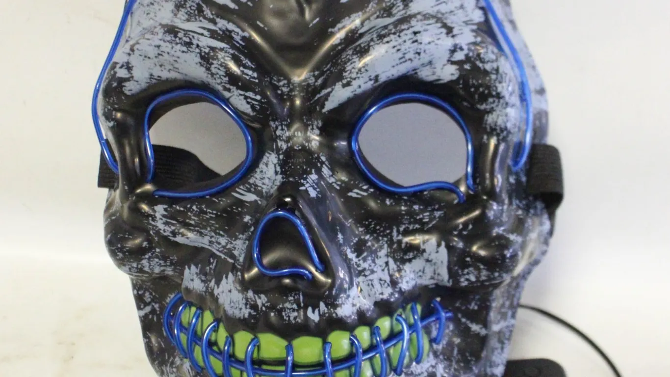 HALLOWEEN LIGHT UP MASK BLUE