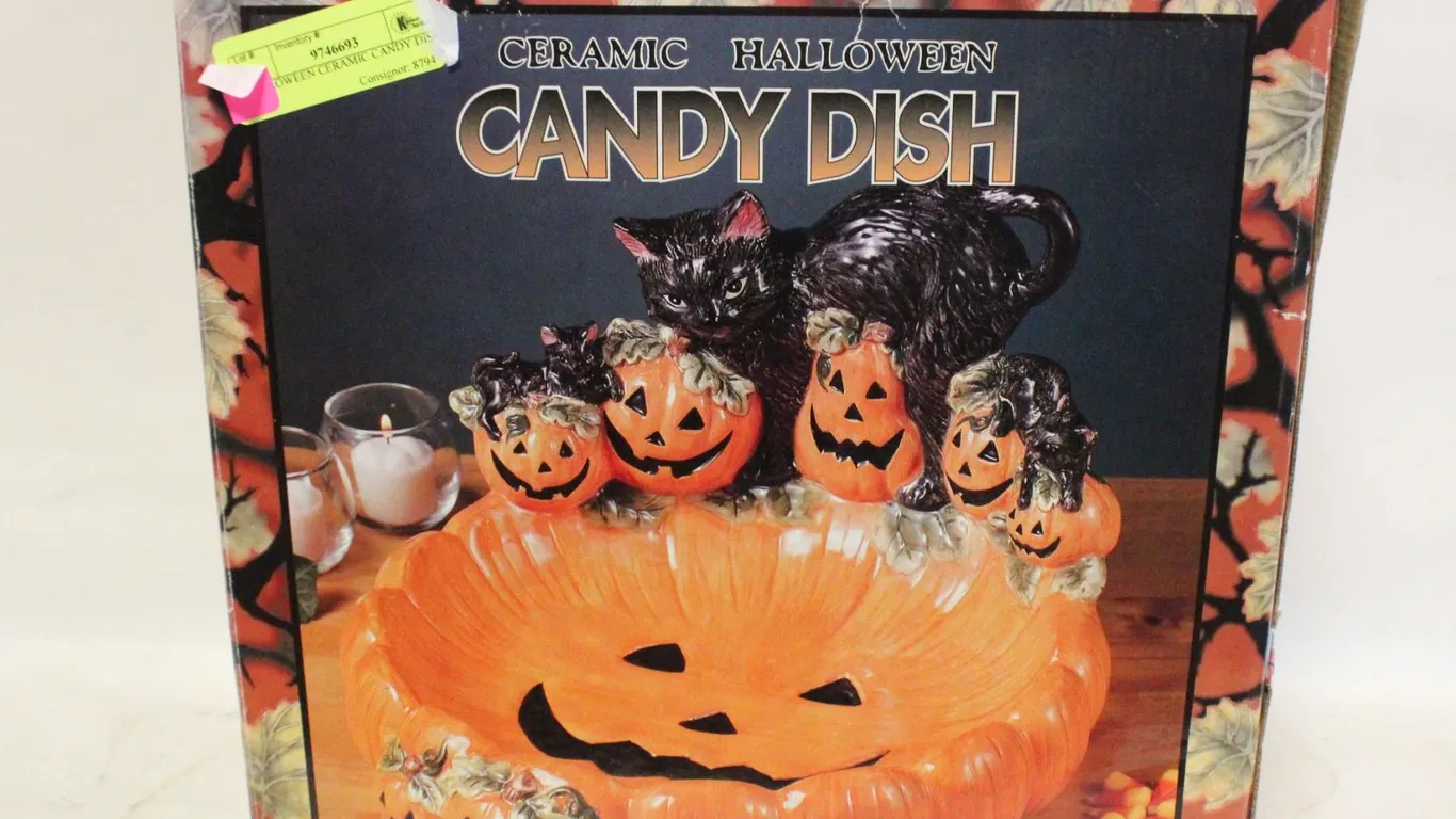 HALLOWEEN CERAMIC CANDY DISH