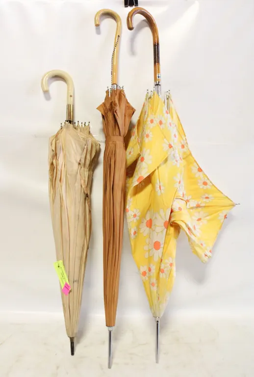3 MID CENTURY UMBRELLAS