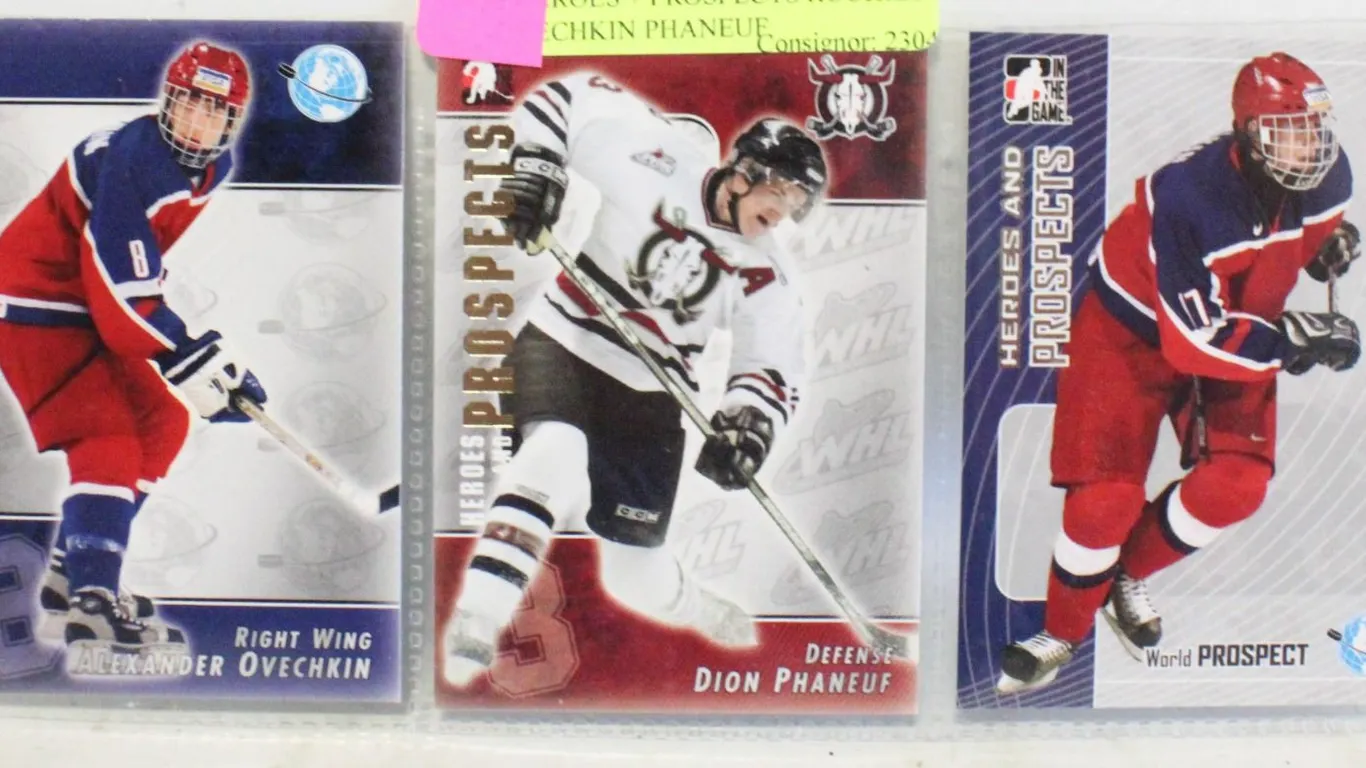3 HEROES + PROSPECTS ROOKIES OVECHKIN PHANEUF