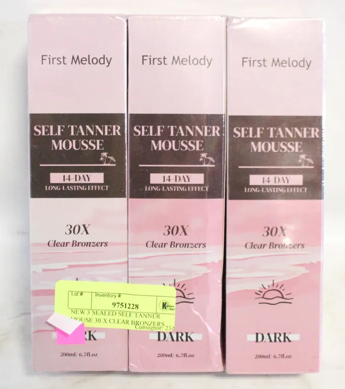 NEW 3 SEALED SELF TANNER MOUSE 30 X CLEAR BRONZERS
