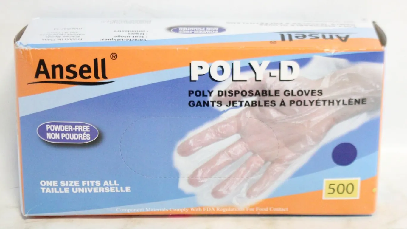 ANSELL POLY-D 500PC GLOVES SET