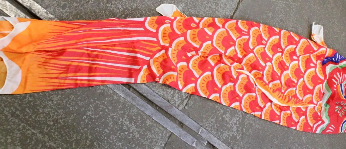 JAPANESE CARP KOINOBORI WINDSOCK, 8+ FEET LENGTH