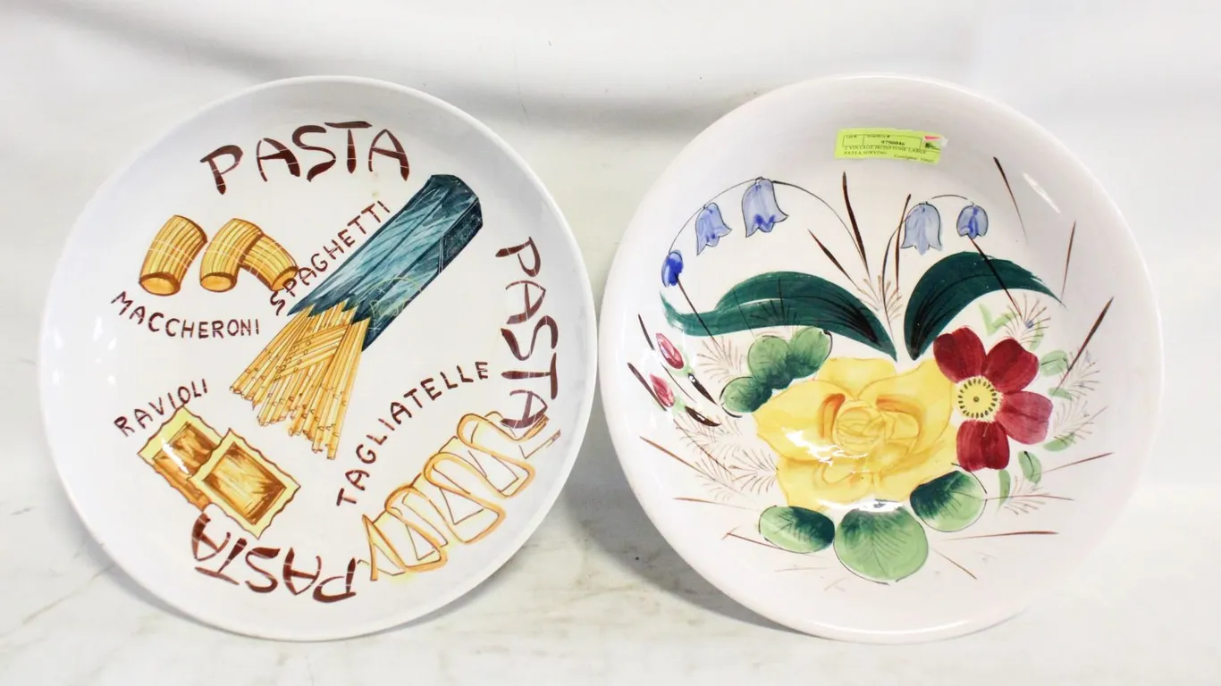 2 VINTAGE IRONSTONE LARGE PASTA SERVING