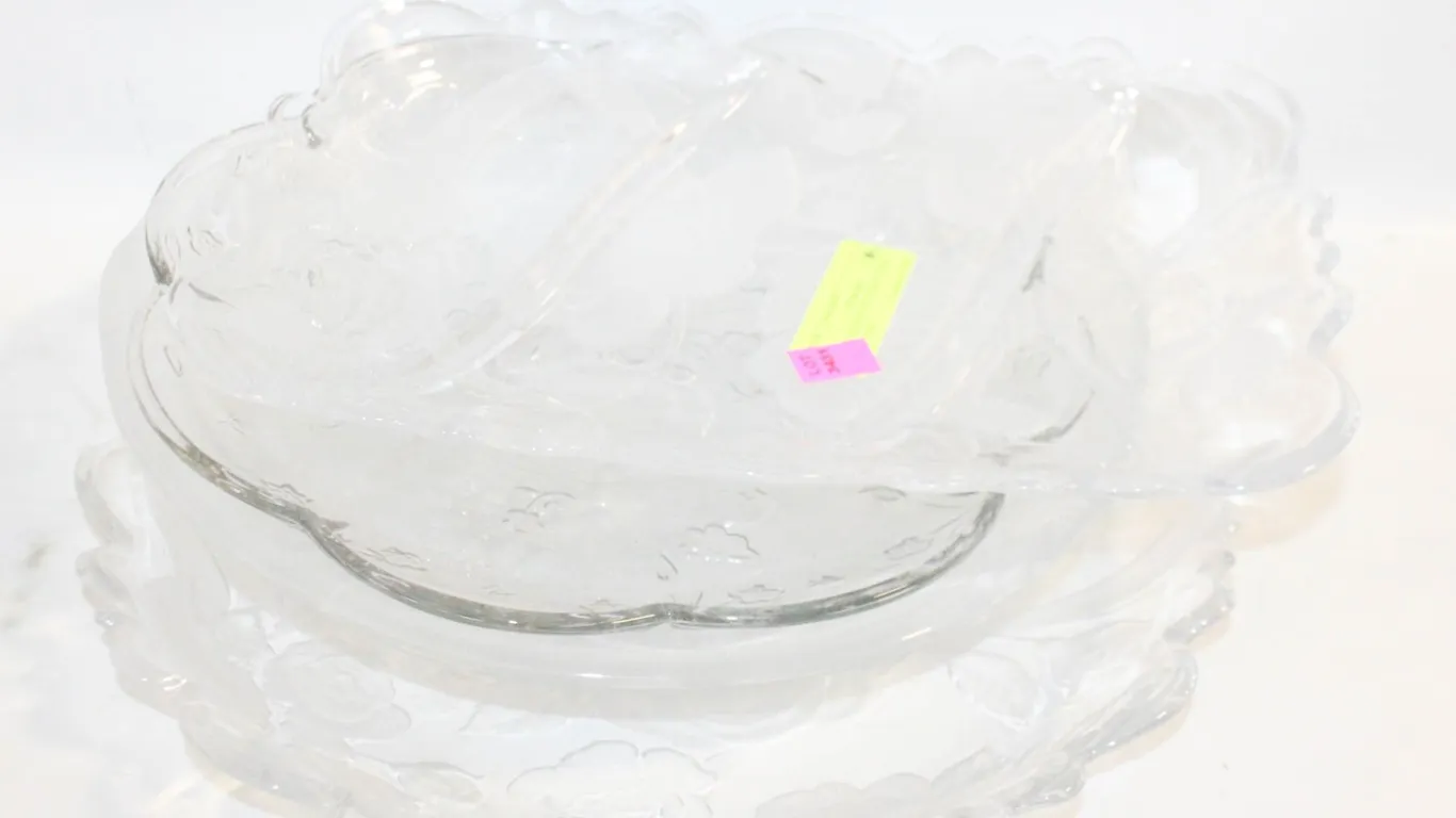 COLLECTION OF FANCY GLASS PLATTERS