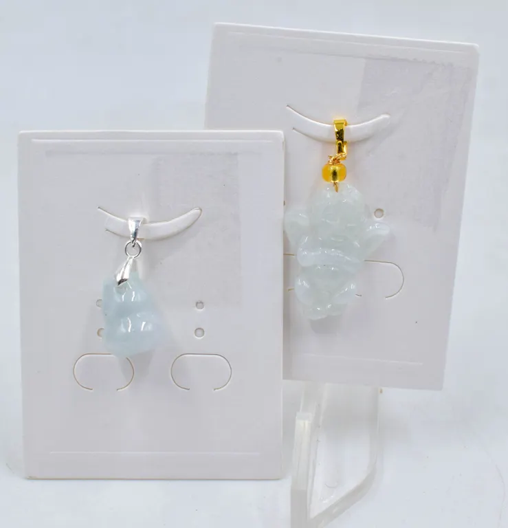 #172-NATURAL JADE JADEITE PENDANT 2PCS