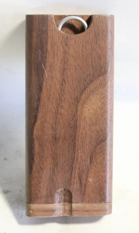 NEW WALNUT WOOD CIGAR CASE W/ CERAMIC PIPE