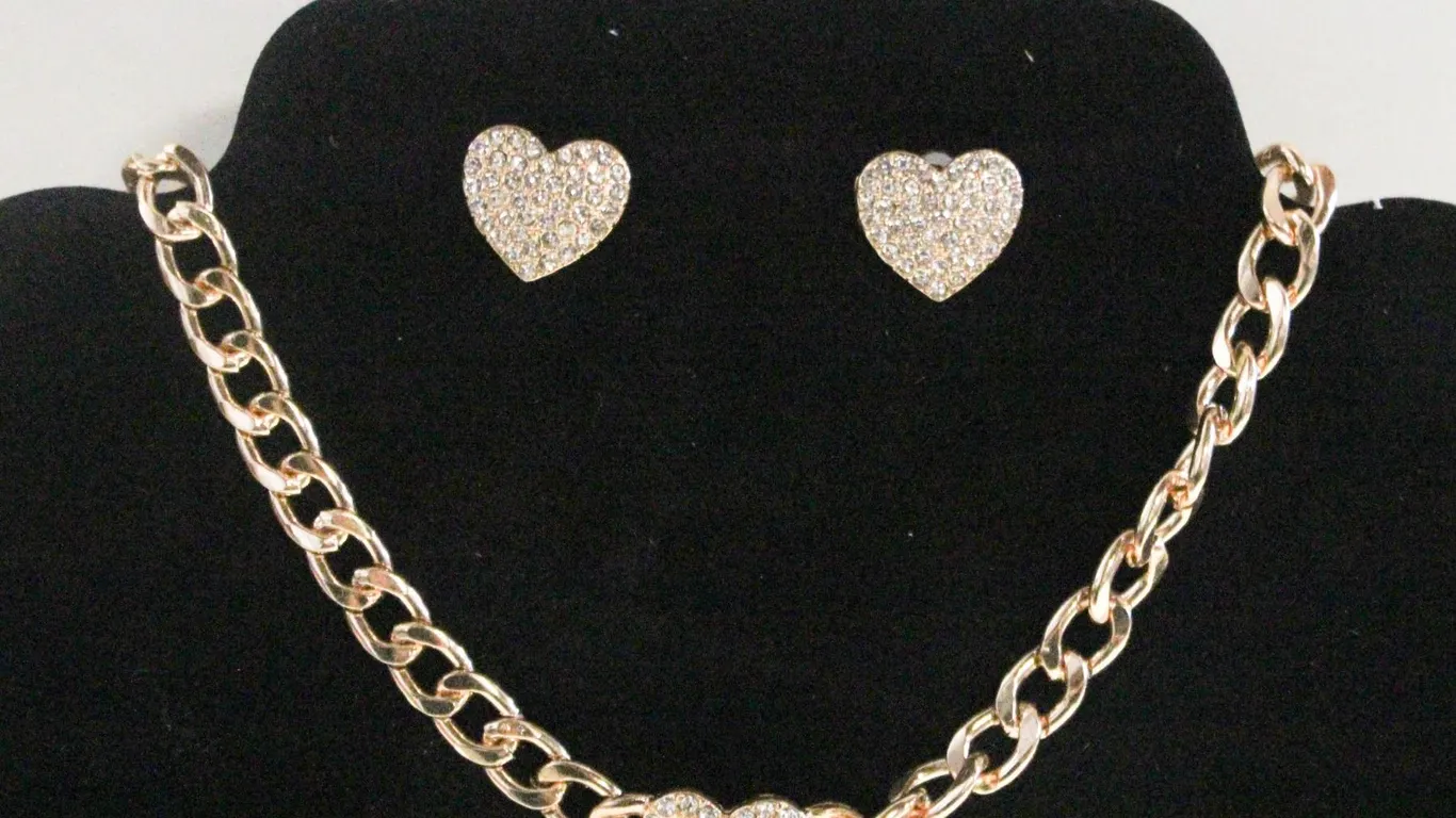 NEW JEWELRY DISPLAY W/ NECKLACE AND EARRING