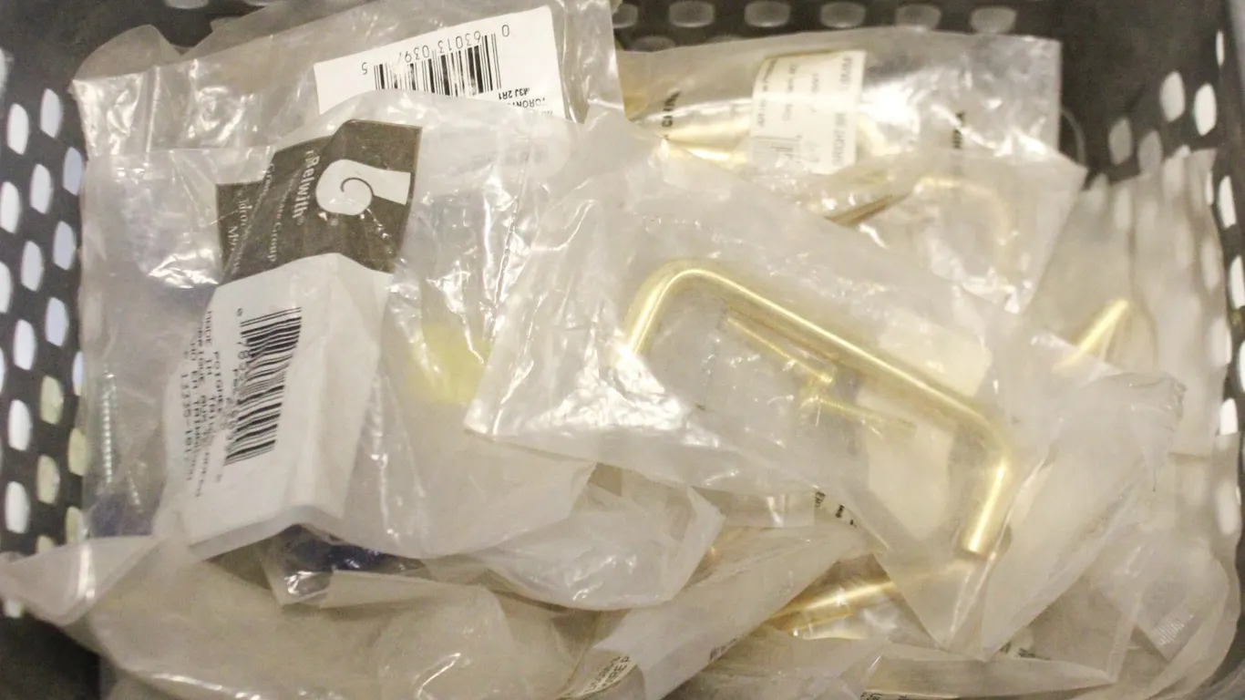 BOX OF CABINET HANDLES