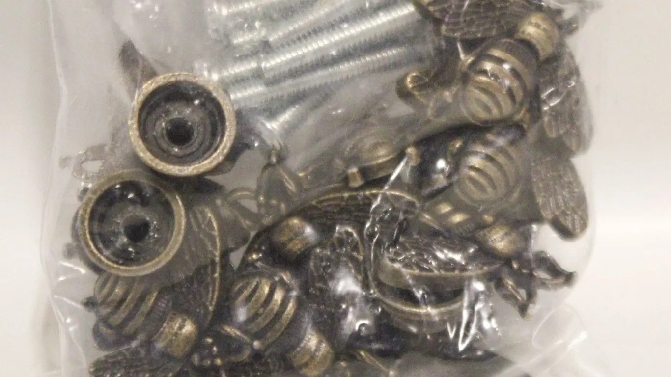 NEW 10 PC BRASS BEE DRAW PULLS WITH