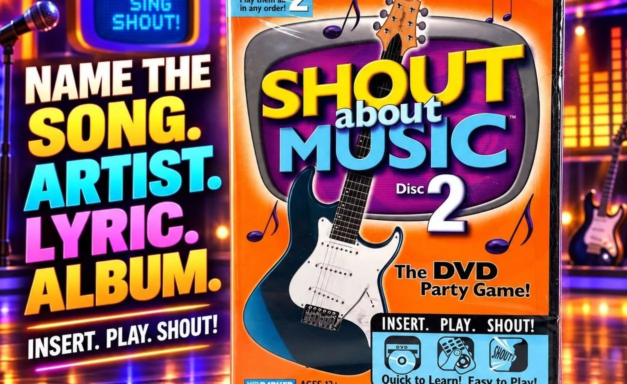 NEW DVD "SHOUT ABOUT MUSIC 2" PARTY GAME