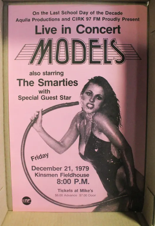 MODELS CONCERT POSTER FROM 1979 11" X 17"