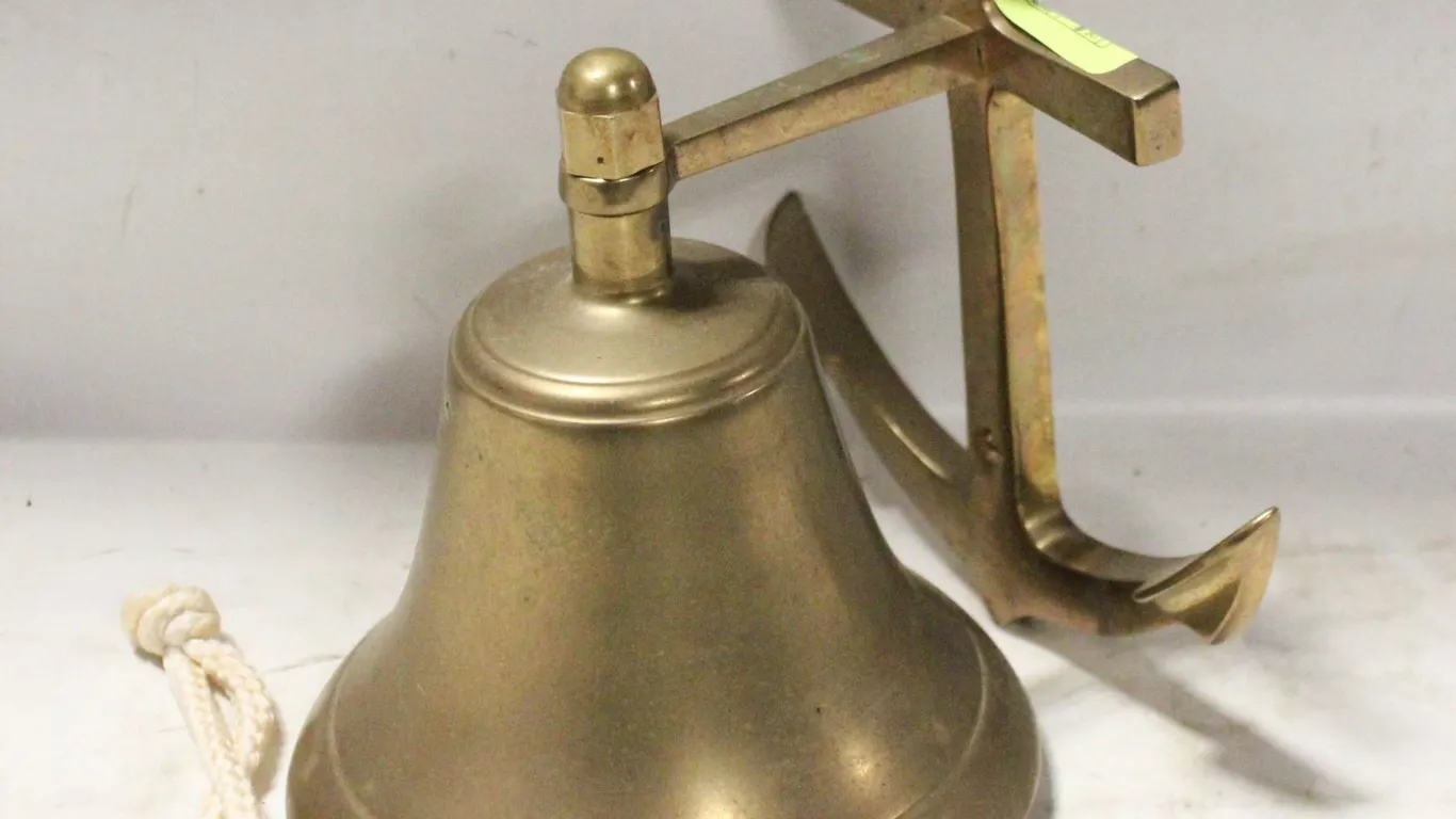 BRASS BELL WITH ANCHOR