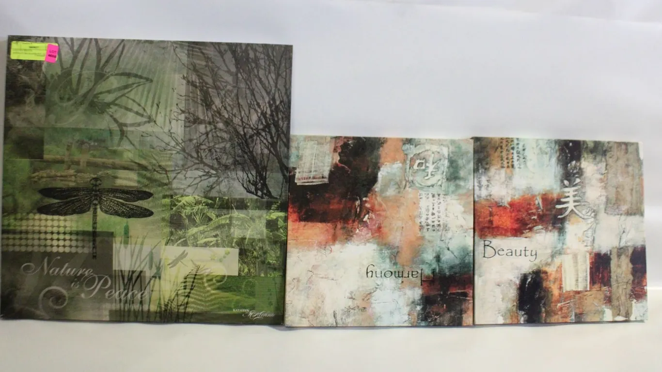 CANVAS PRINTS- ZEN/NATURE/HARMONY- SET OF 3