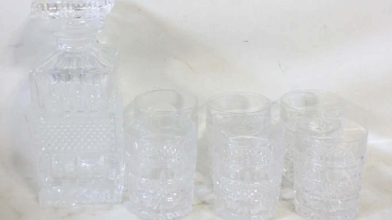 7PC BOHEMIA CRYSTAL DECANTER SET