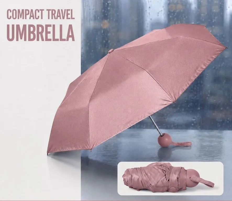 NEW NAVY PINK COMPACT TRAVEL UMBRELLA