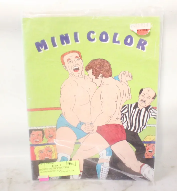 VTG MINI COLOR WRESTLING COLORING BOOK NEW