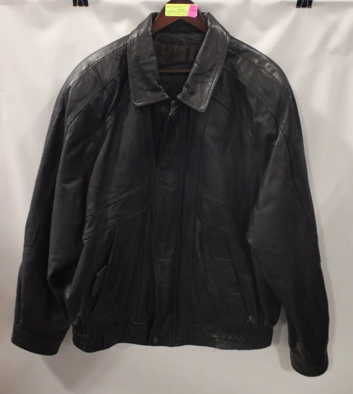 MENS MED CHRISTOPHER RAND HEAVY LEATHER JACKET