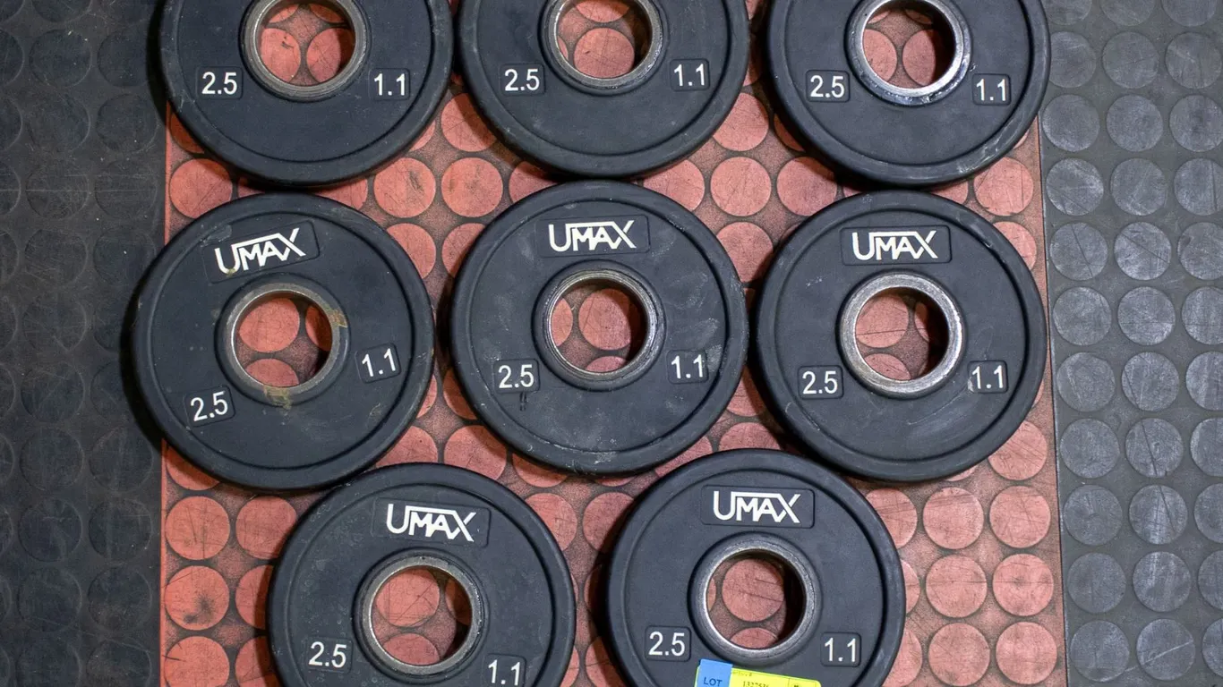 BAILIFF SEIZED: 8X UMAX RUBBER PLATES 2.5LBS EACH