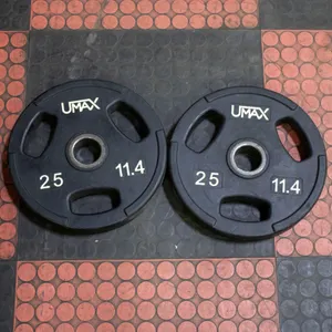 BAILIFF SEIZED: 2X UMAX RUBBER WEIGHT PLATES 25LB