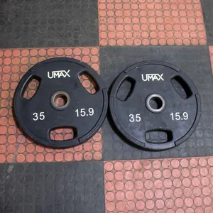 BAILIFF SEIZED: 2X UMAX RUBBER WEIGHT PLATES 35LB