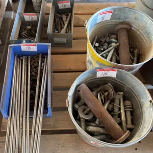 Hardware Fasteners & Steel Rod Assortment Lot