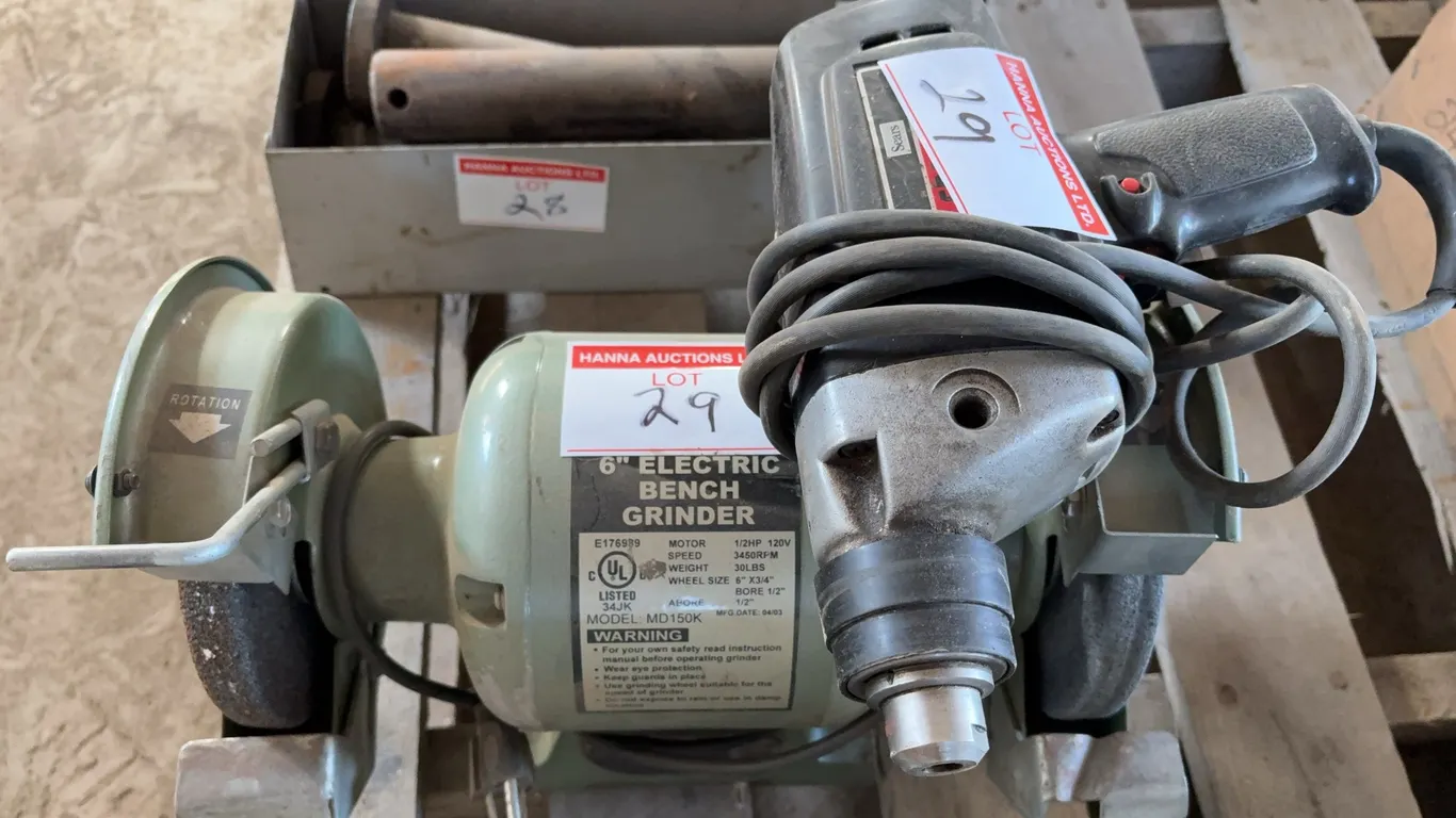 Bench Grinder MD150K & Craftsman Impact Wrench Lot
