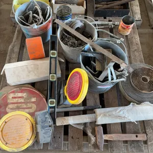 Traffic Signs, Warning Lights & Hardware Assortment Lot