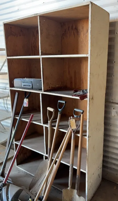 Industrial Wood Shelving Unit