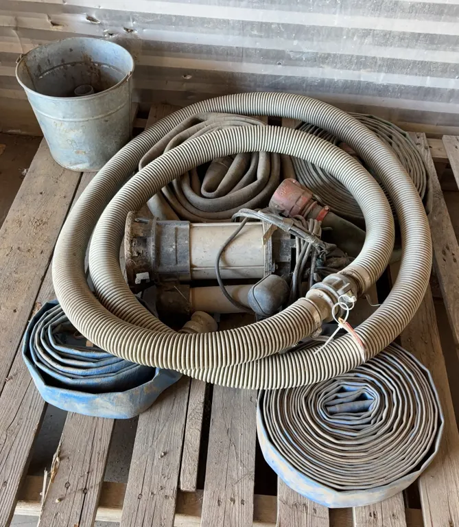 Submersible Water Pumps & Discharge Hose Lot