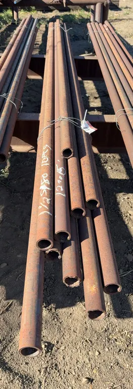 Steel Pipe Assortment Lot (10pcs.) - 1½" Diameter x 12'-15' Length