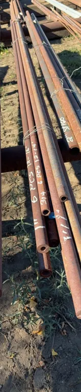 Steel Pipe Assortment Lot (Approx. 12pcs.) - 1" & 3/4" Diameter x 12'-16' Length