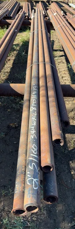 Steel Pipe Assortment Lot (8 pcs.) - 2" Diameter x 16'-19' Length