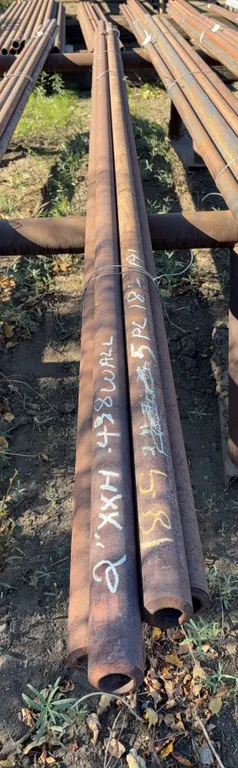 Steel Pipe Assortment Lot (5 pcs.) - 2" Diameter x 18'-19' Length