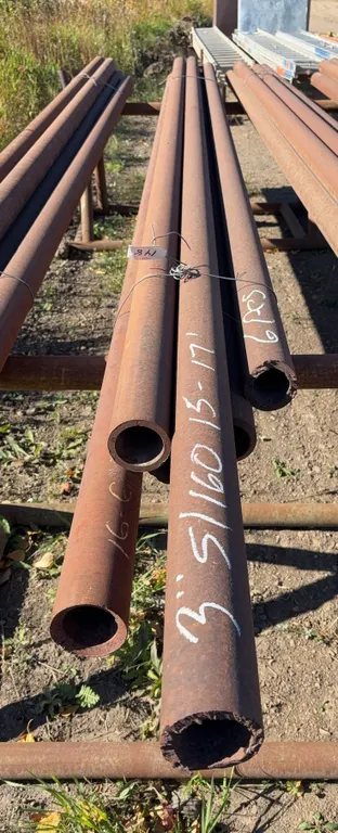 Steel Pipe Assortment Lot (6 pcs.) - 3" Diameter x 15'-17' Length