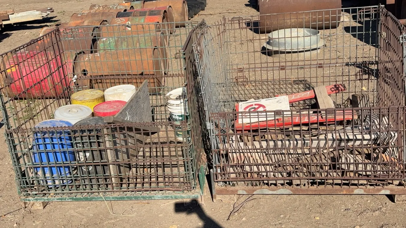 Wire Mesh Storage Baskets Assortment With Contents Lot