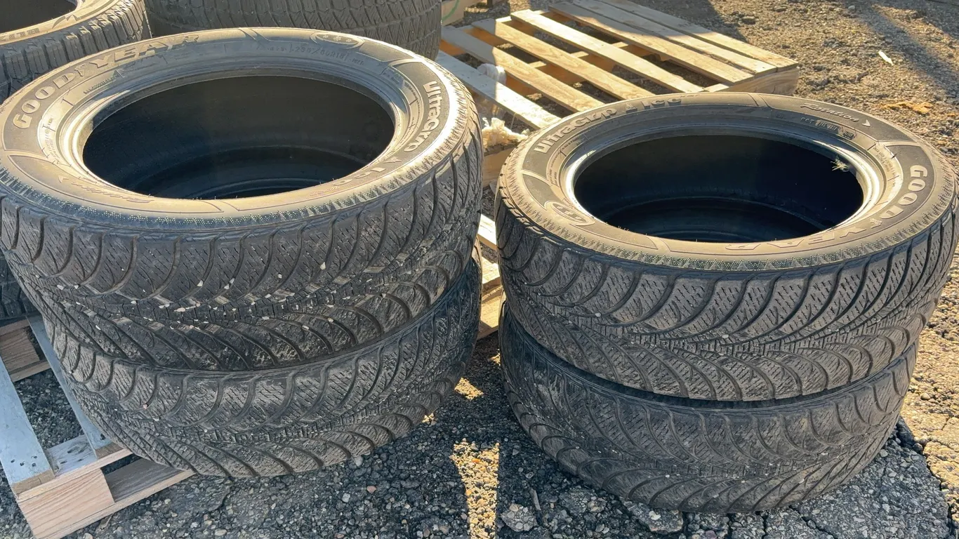 Set of Four Goodyear Ultra Grip Ice Winter Tires - 235/60R18 107T
